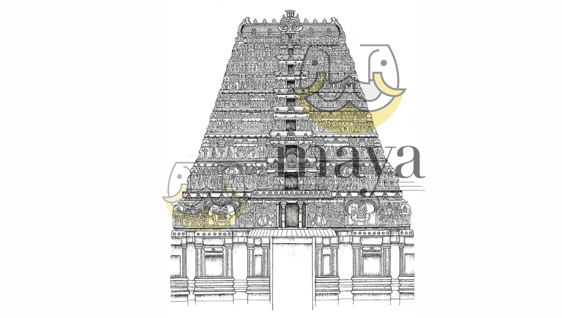 Indian Temple Architecture / Section View/ Scaled Drafting | Indian temple  architecture, Temple architecture, Ancient architecture