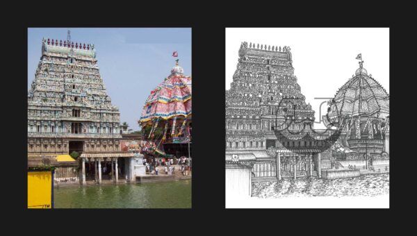 Thiruvarur Thyagaraja Temple side-by-side