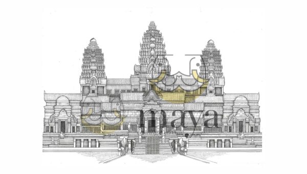 Angkor Wat Pen & Ink