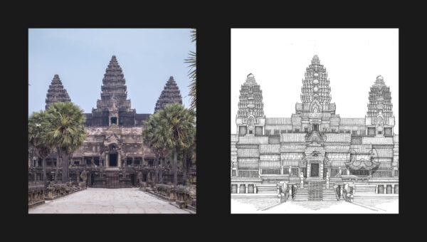 Angkor Wat side-by-side